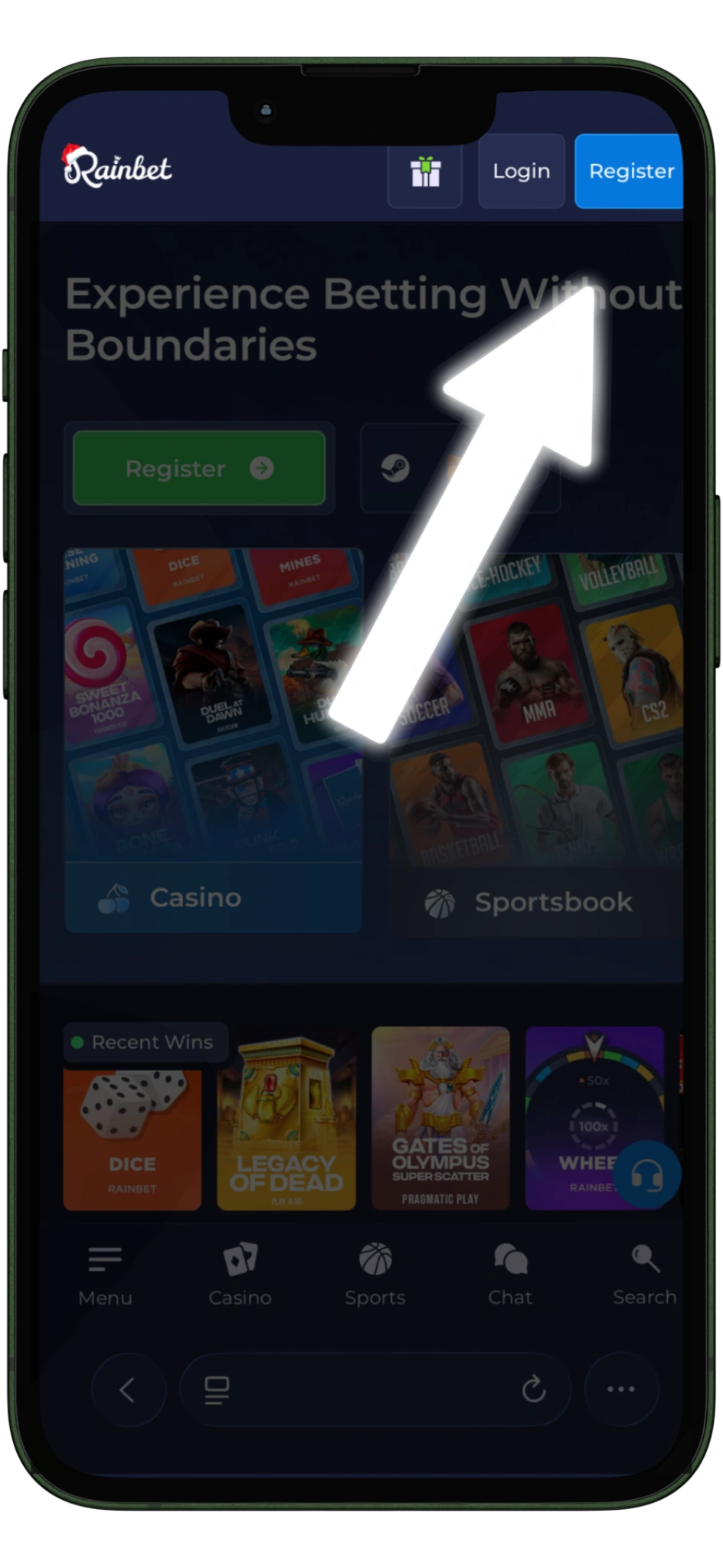 Rainbet login - Registration via Steam, Google, Metamask for Rainbet registration