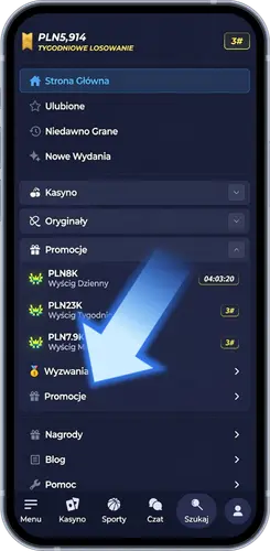 Rainbet Polska znajdowanie oferty powitalnej w sekcji Promocje i aktywacja bonusu